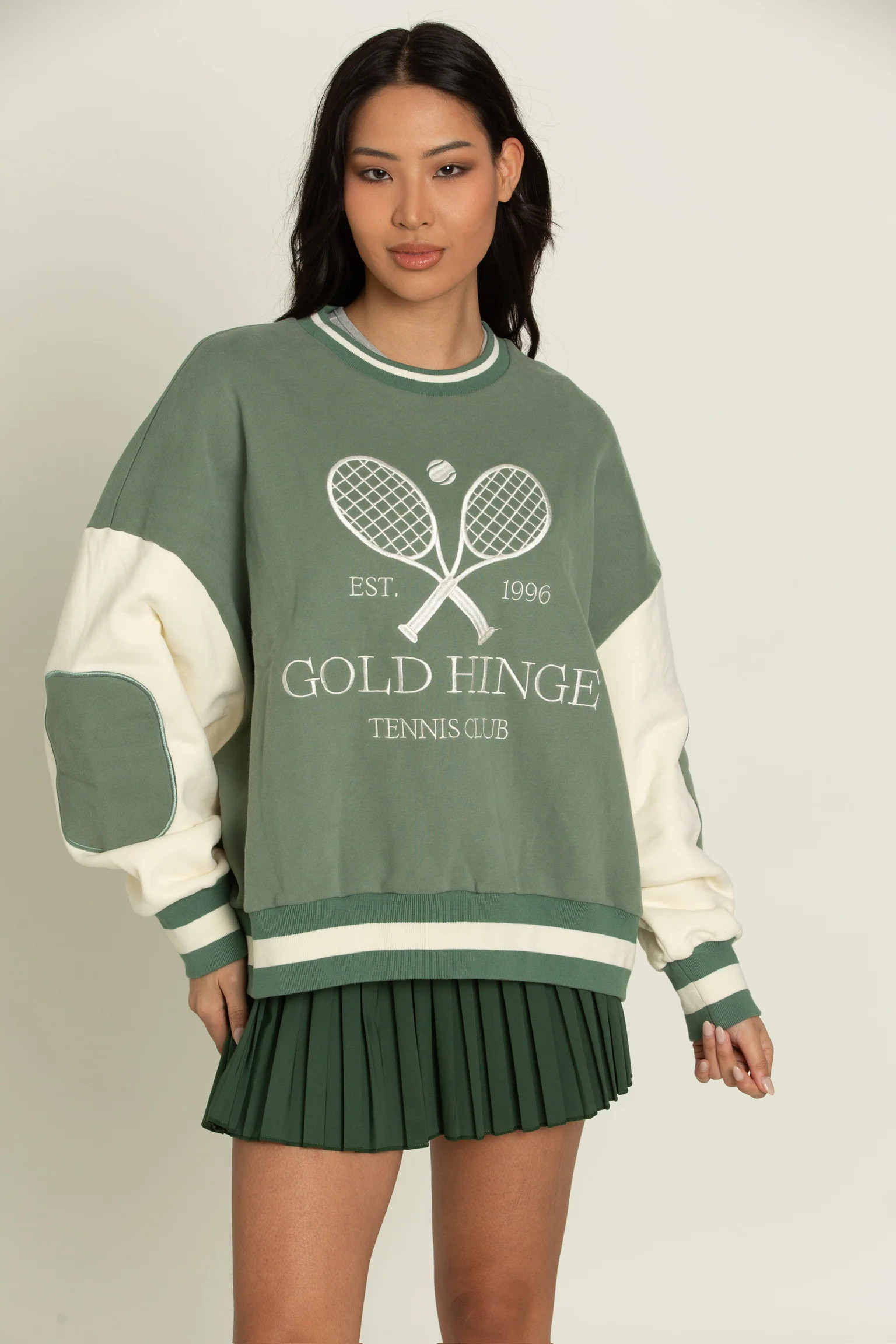 GH Tennis Club Patch Sweatshirt | Gold Hinge