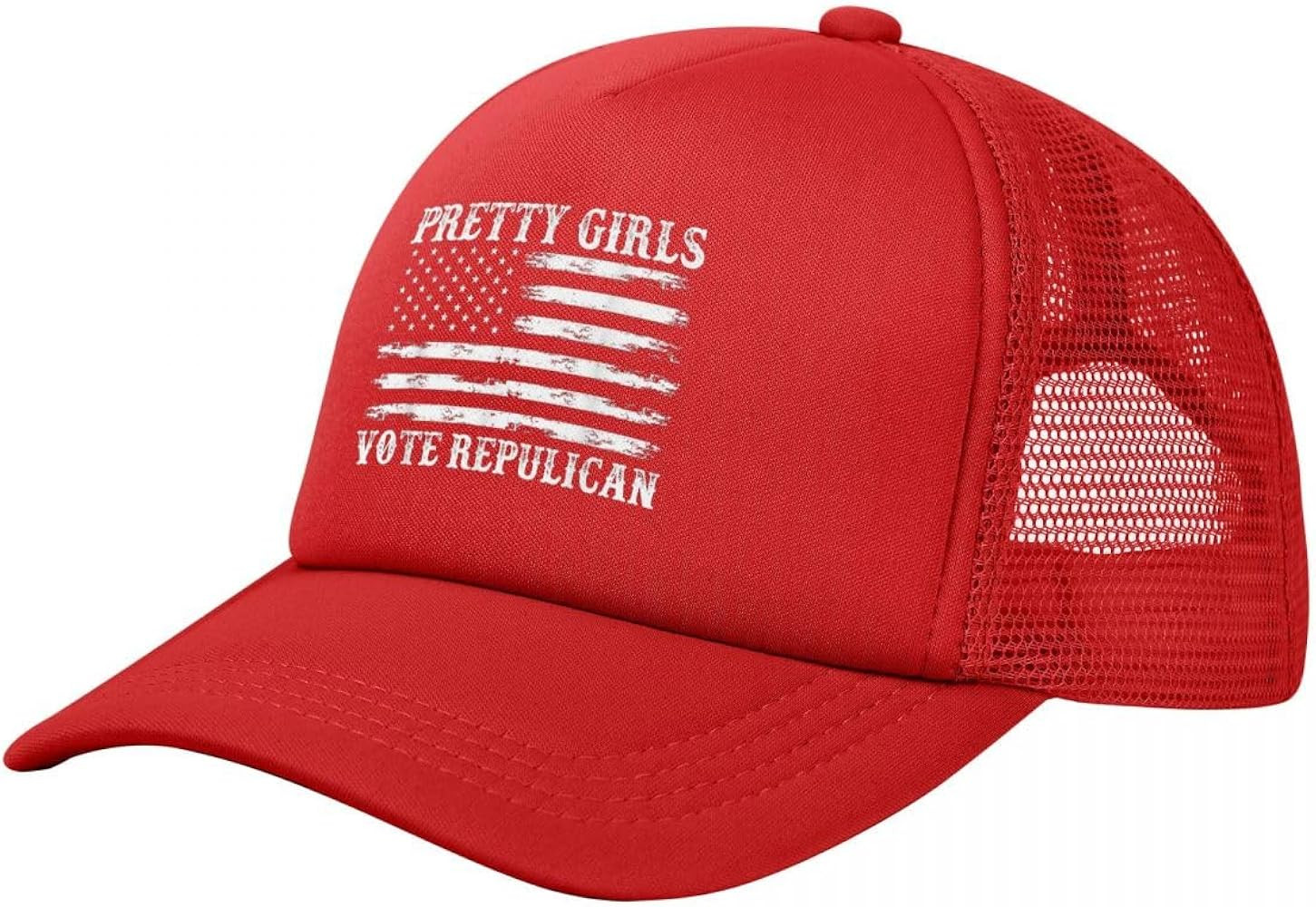 Pretty Girls Vote Republican Hat with Flag Trucker Hats for Women Black Men Funny Humor Baseball ... | Amazon (US)