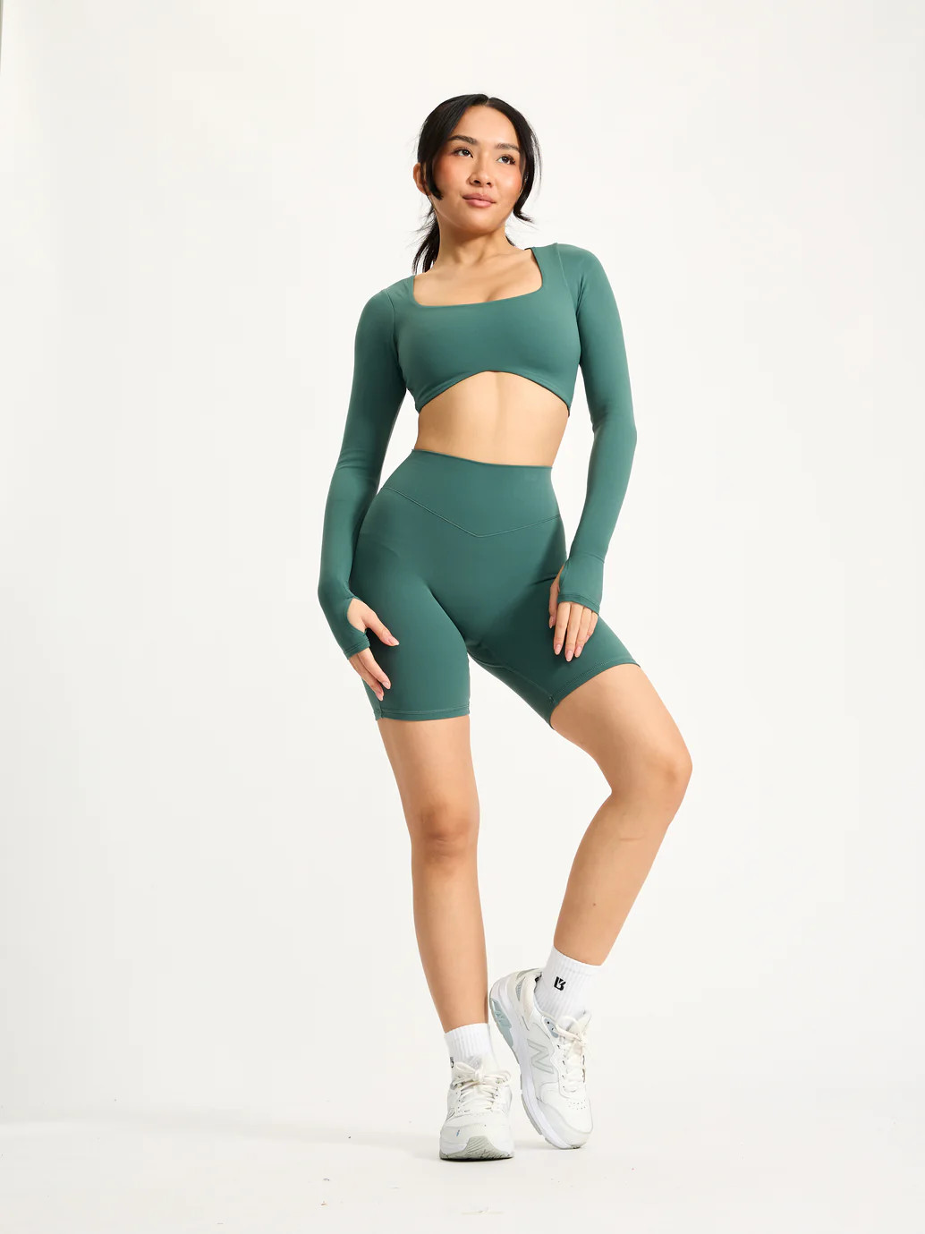 Long Sleeve Curve Crop - Bloom | Buffbunny