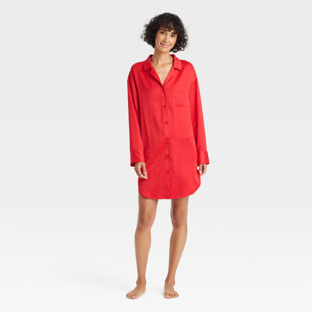 Women's Satin Notch Collar Nightgown - Auden™ | Target
