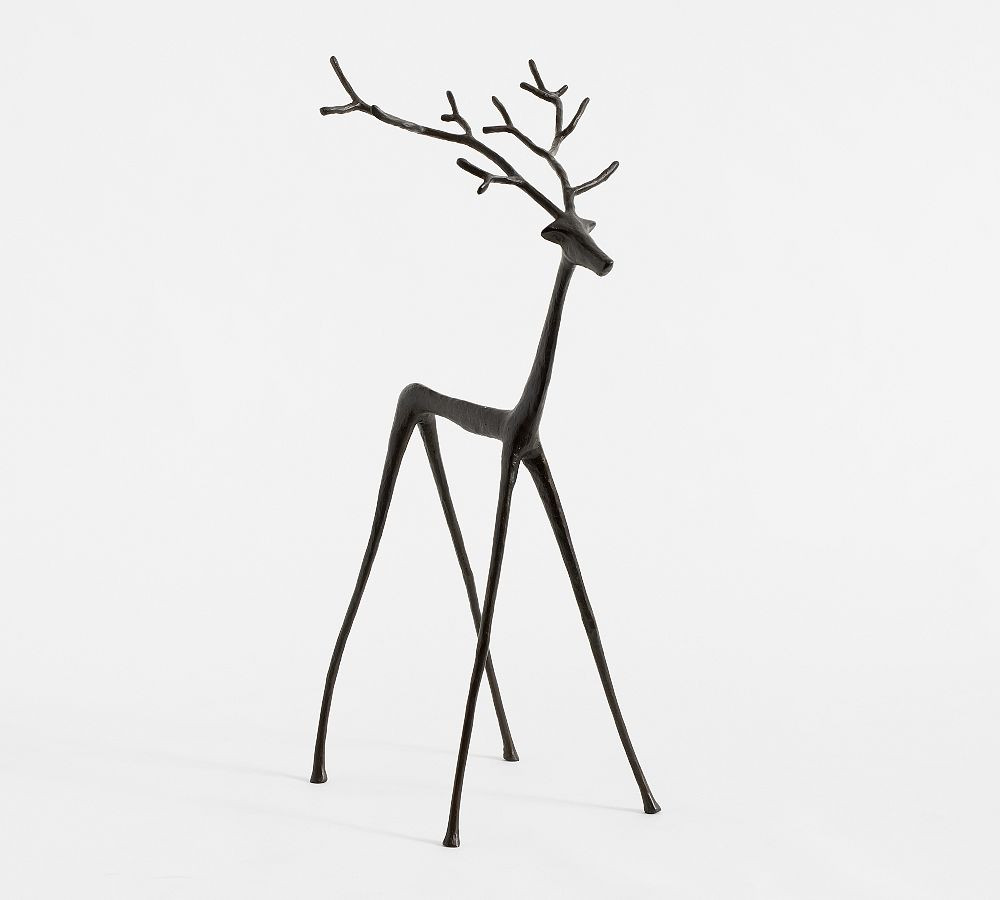 Bronze Sculpted Reindeer | Pottery Barn (US)