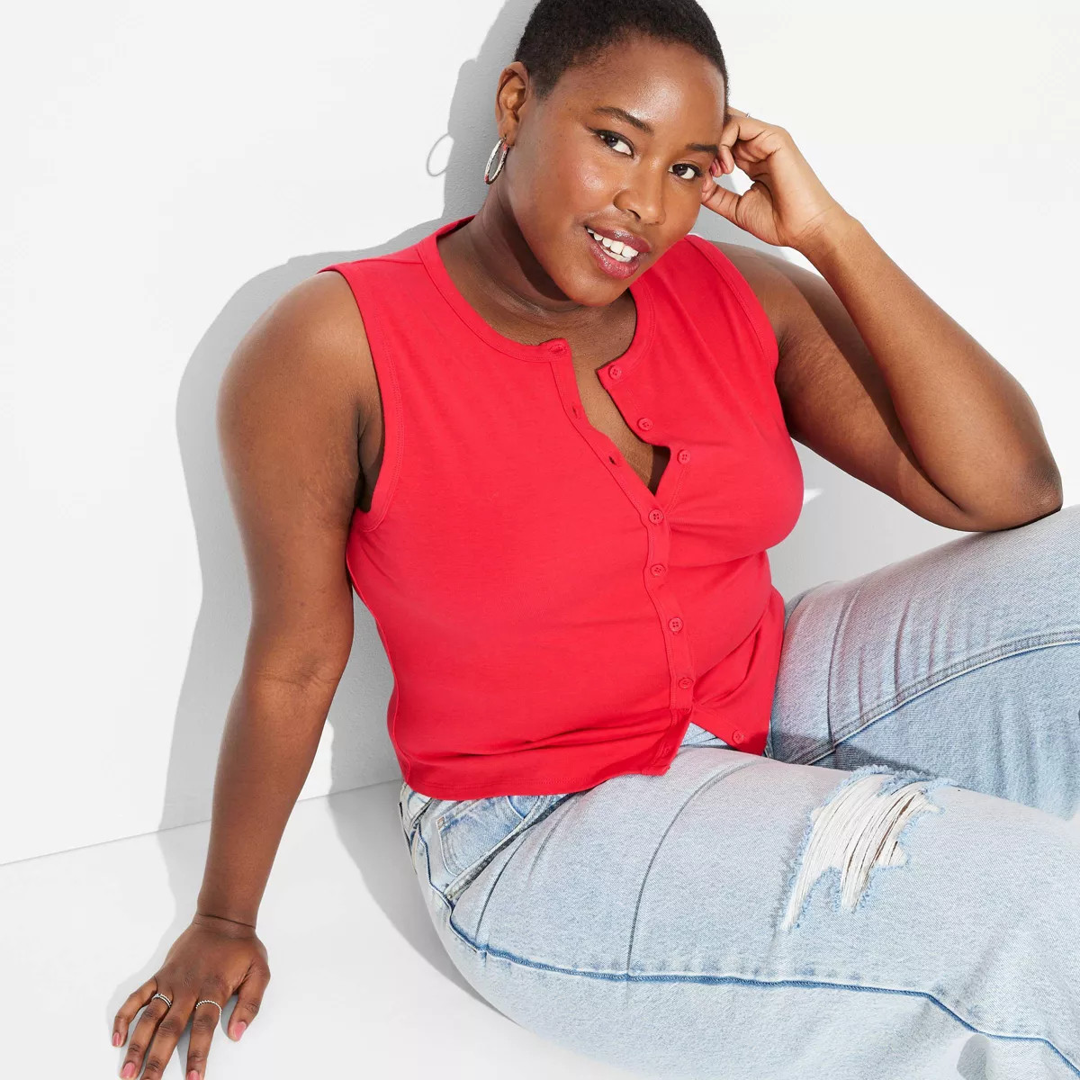 Women's Button-Front Tank Top - Wild Fable™ | Target