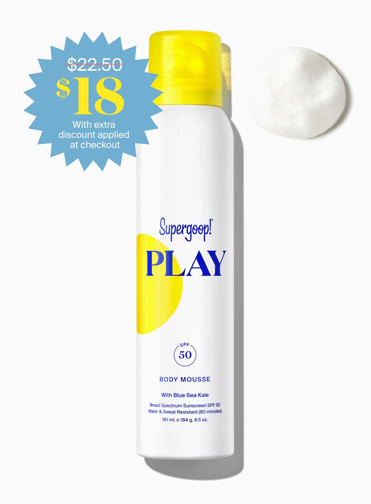 PLAY Body Mousse SPF 50 | Supergoop