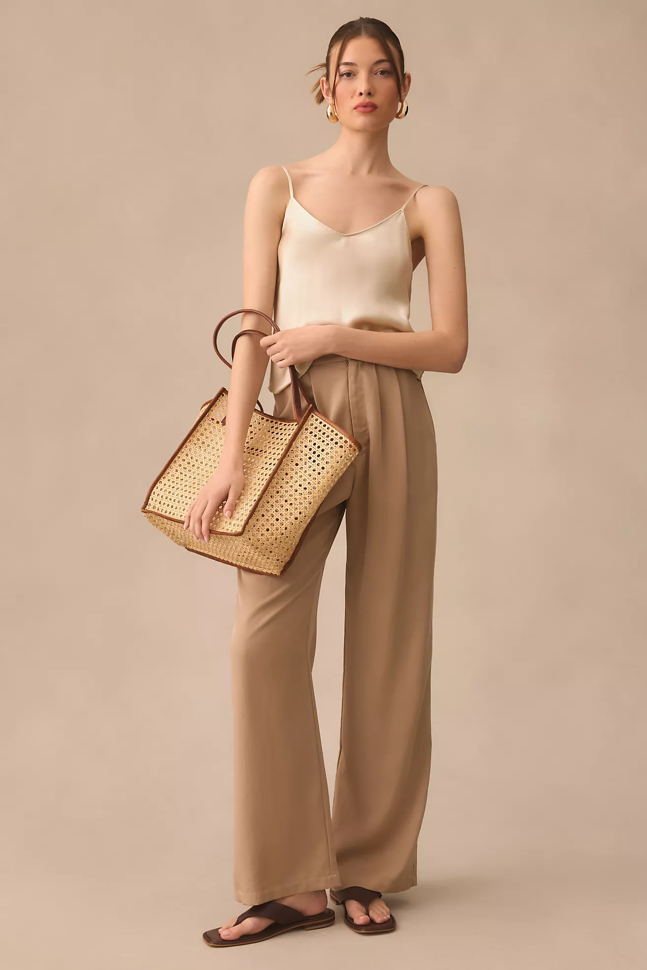 Bembien Rosa Rattan Tote | Anthropologie (US)