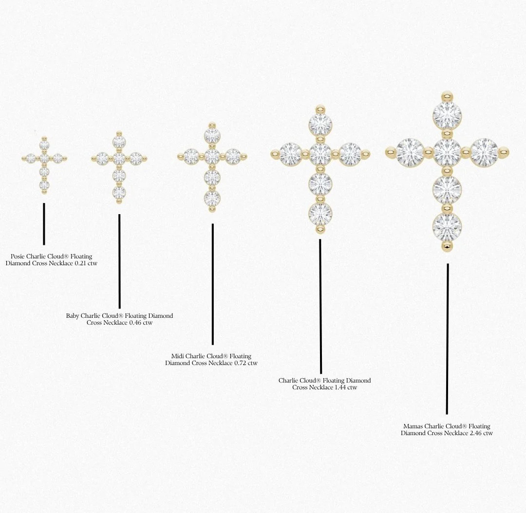 Baby Charlie Cloud® Floating Diamond Cross Necklace 0.46 ctw | RW Fine Jewelry