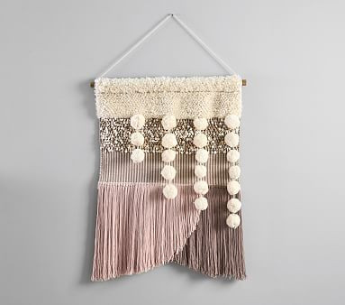 west elm x pbk Blush Woven Wall Tapestry | Pottery Barn Kids