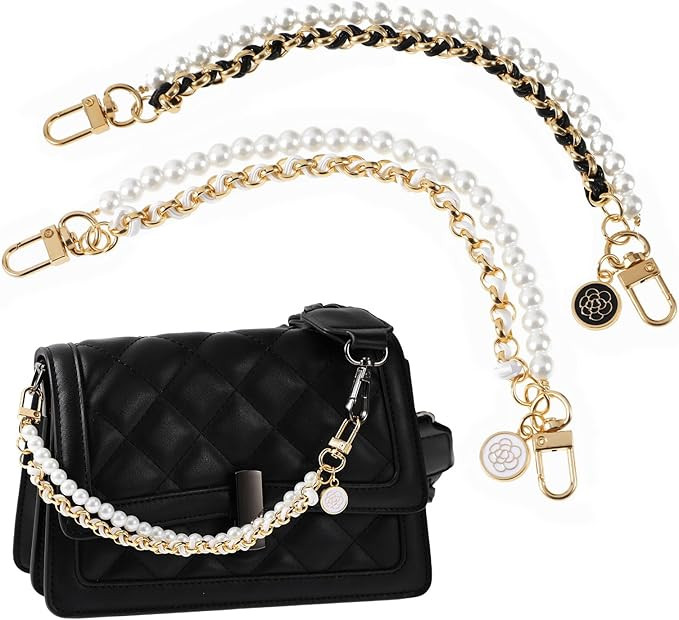 Molain 2Pcs Bag Extender Chain Purse Strap Extenders for Handbags Purse Extender Pearl Chain Chai... | Amazon (US)