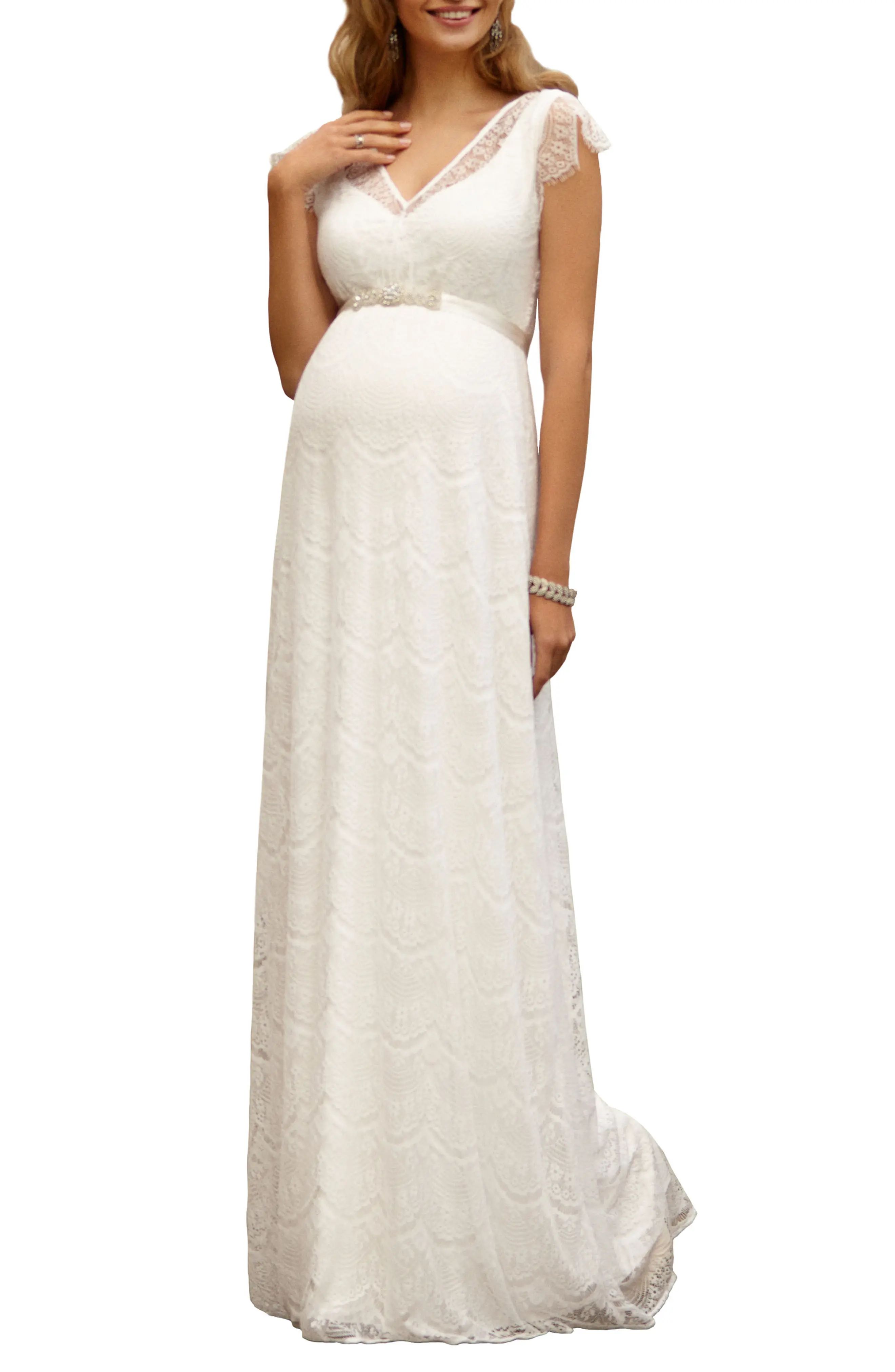 Tiffany Rose Kristin Long Lace Maternity Gown | Nordstrom