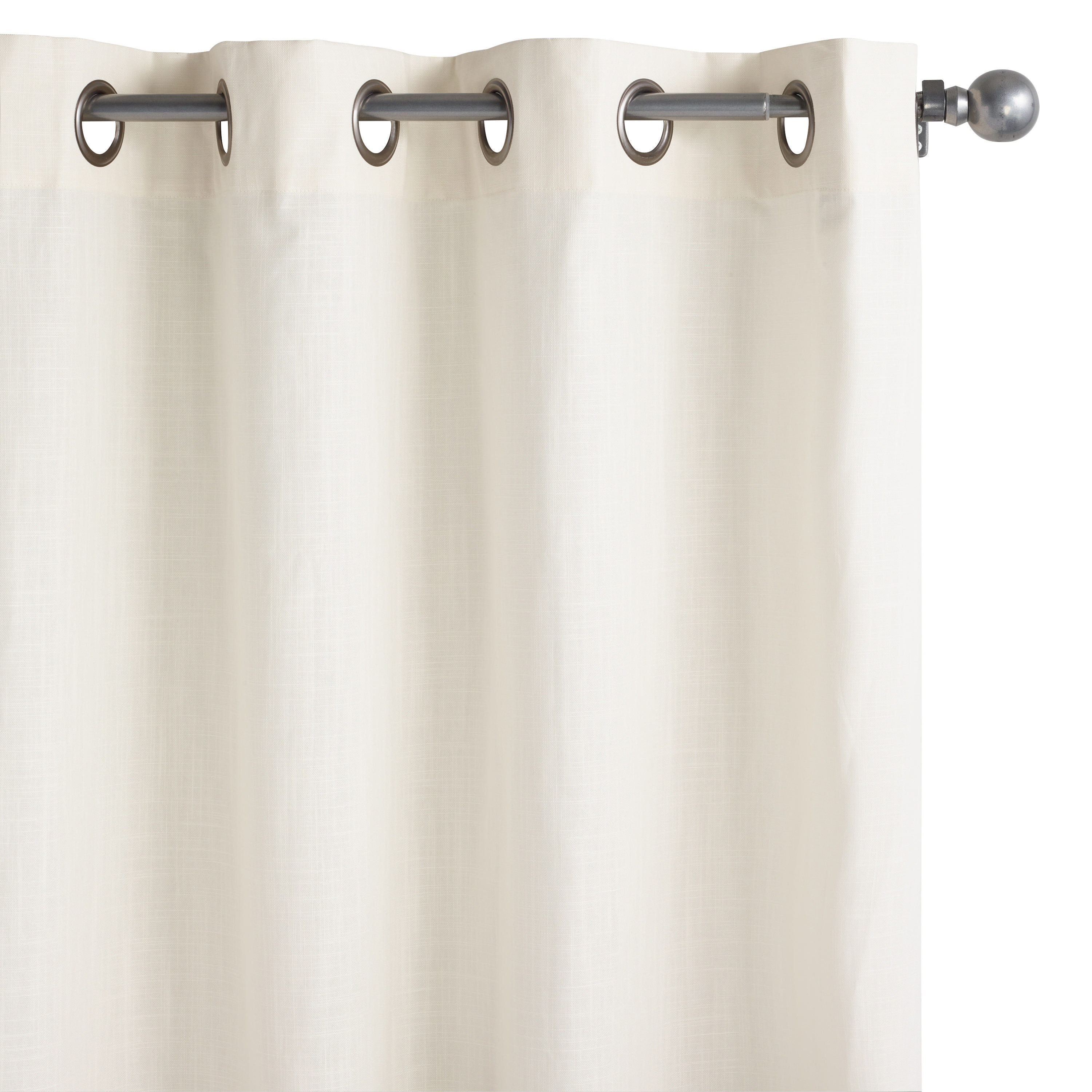 Harlow Ivory Cotton Grommet Top Curtains Set Of 2 | World Market