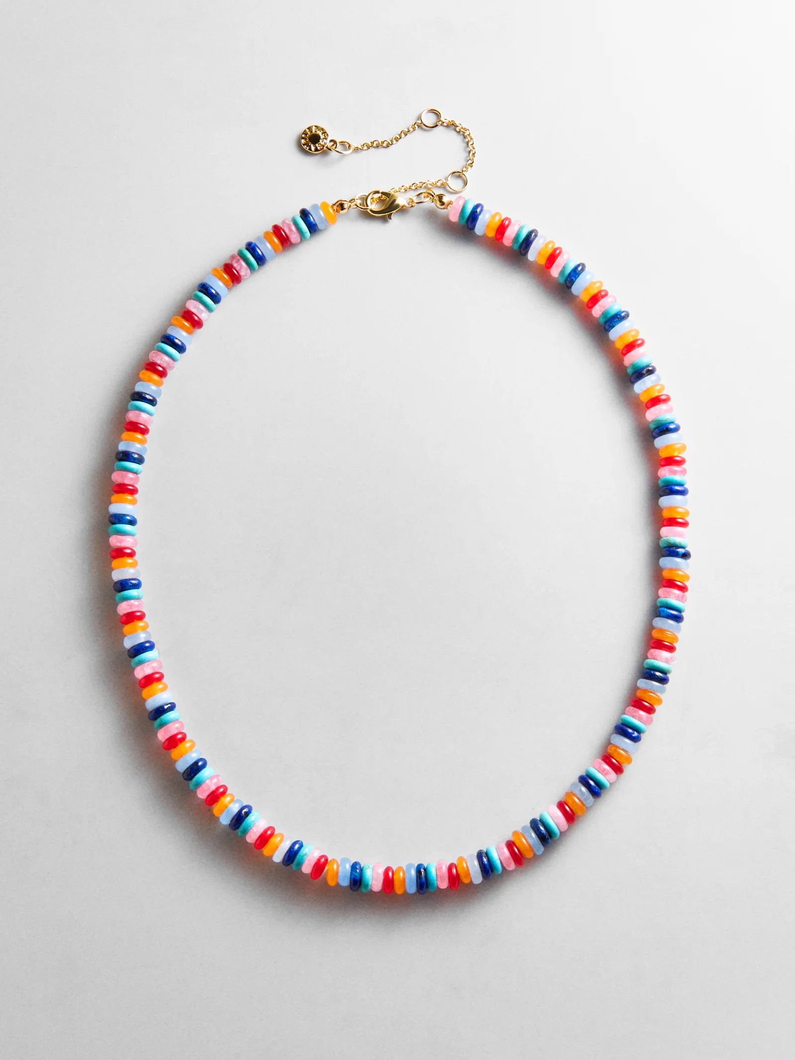 Jolene Semi-Precious Beaded Necklace - Red/Blue Multi | BaubleBar