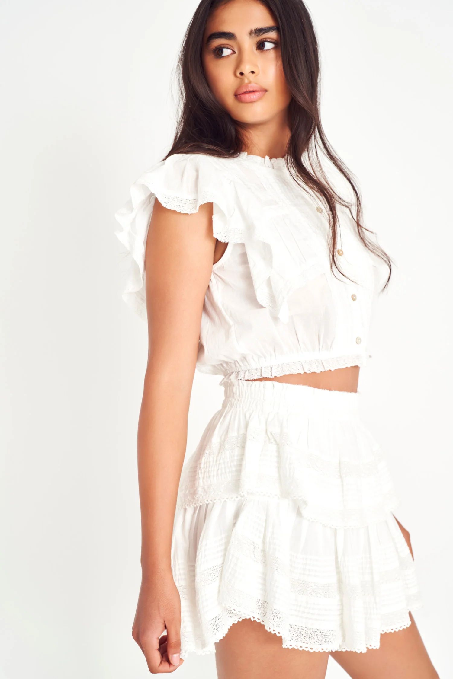 Ruffle Mini Skirt | LOVESHACKFANCY