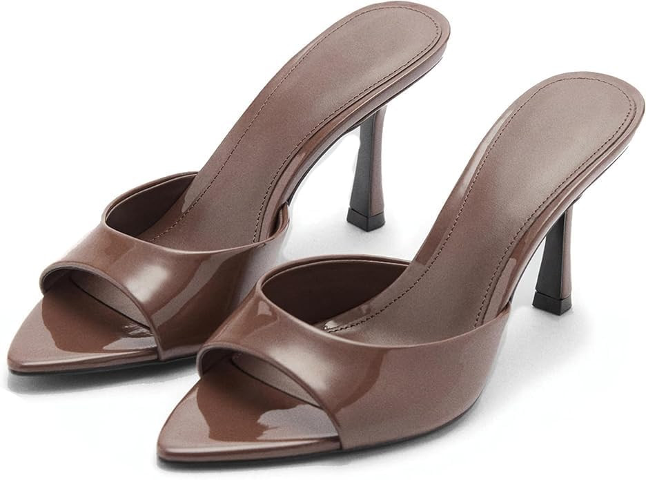 Heeled Sandals For Women Pointed Open Toe High Heels Stiletto Pumps Mule Slip on Sexy Trendy Slin... | Amazon (US)