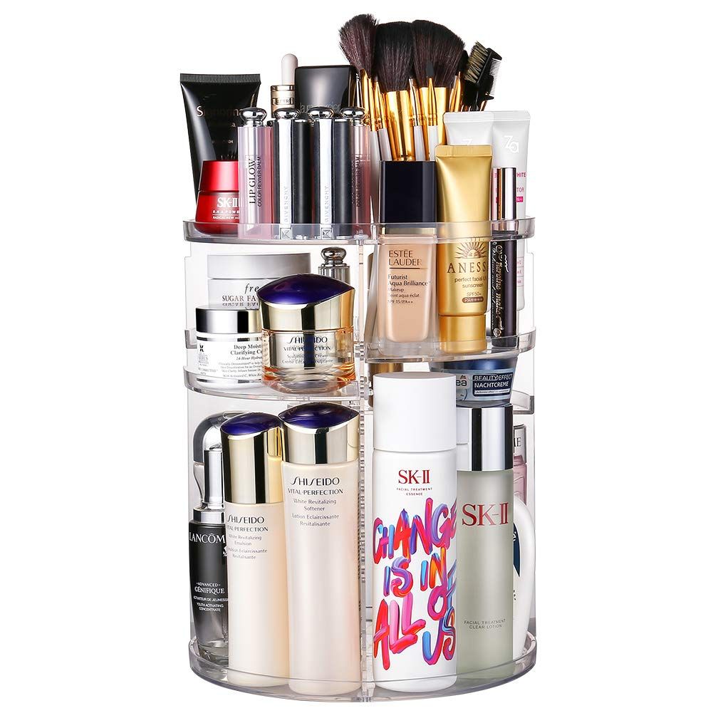 Jerrybox 360 Degree Rotation Makeup Organizer Adjustable Multi-Function Cosmetic Storage Box, Lar... | Amazon (US)