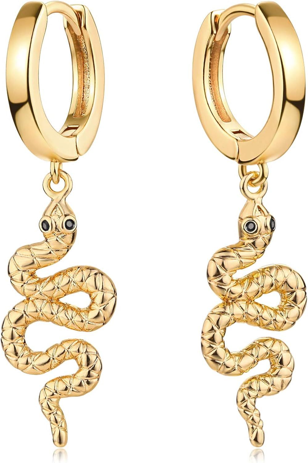 MYEARS Women Gold Huggie Hoop Earrings Dangle Drop 14K Gold Filled Small Boho Beach Simple Delicate  | Amazon (US)