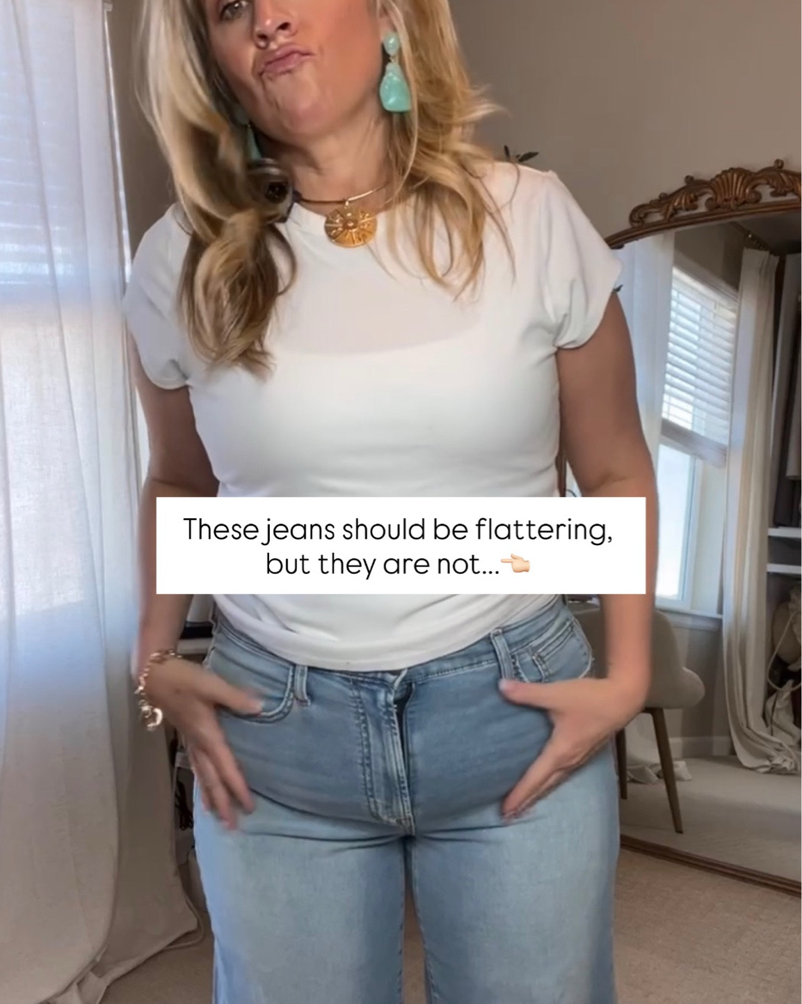 ✨Tap the bell, save and ❤️ for over 40 fashion, midlife style, midsize fashion and luxury looks for less. 

I used to think my body was the problem.

But the truth?
 Most jeans are designed to cling, squeeze, flatten, or throw off proportions...especially in midlife.
Once I understood Outfit Physics, getting dressed finally started feeling easier again.

✔️ Mid-rise that defines instead of digs ✔️ More rigid cotton denim that skims instead of clings ✔️ Straight + boyfriend shapes that balance proportions instantly ✔️ Structure that creates shape without squeezing the belly

The right jeans can completely change how every top in your closet looks.
These are the pairs I keep reaching for because they make outfits feel effortless, flattering, and comfortable at the same time.

Save this carousel for your next denim refresh 🤍

👑"Helping you look good, feel good!" - Lindsey Denver

#LTKMidsize #LTKOver40 #LTKPlusSize