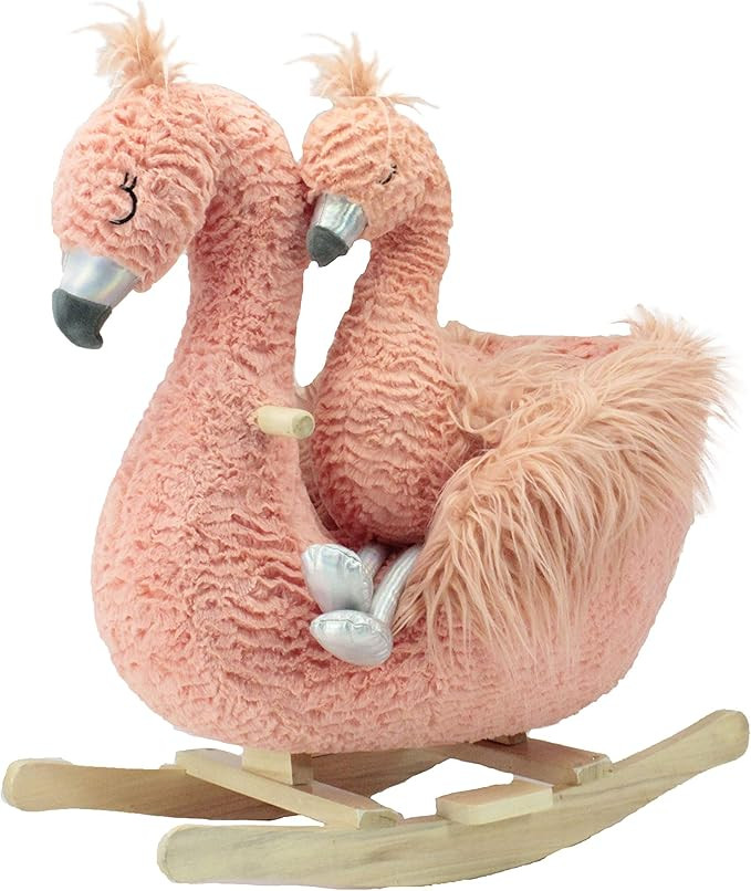Soft Landing , Darling Duos, 2-Piece Plush & Joyride Character Rocker Bundle, Flamingo | Amazon (US)
