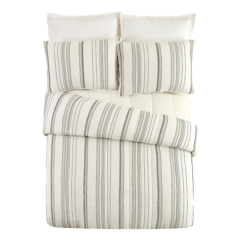 Better Homes & Gardens Ticking Stripe Cotton Quilt King | Walmart (US)