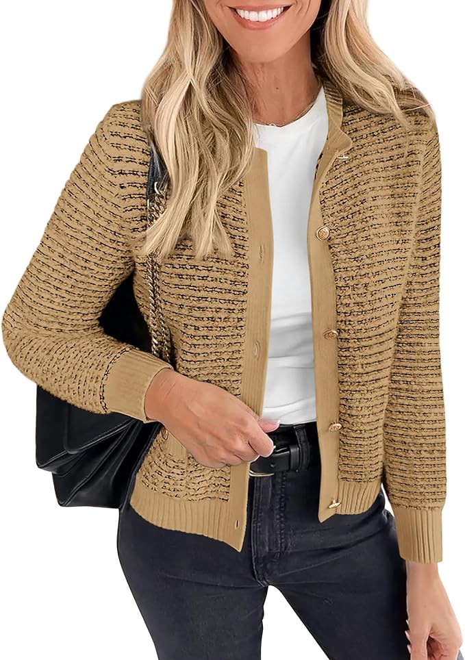 PRETTYGARDEN Women's Cardigan Sweaters 2024 Fall Long Sleeve Button Down Open Front Chunky Knitte... | Amazon (US)