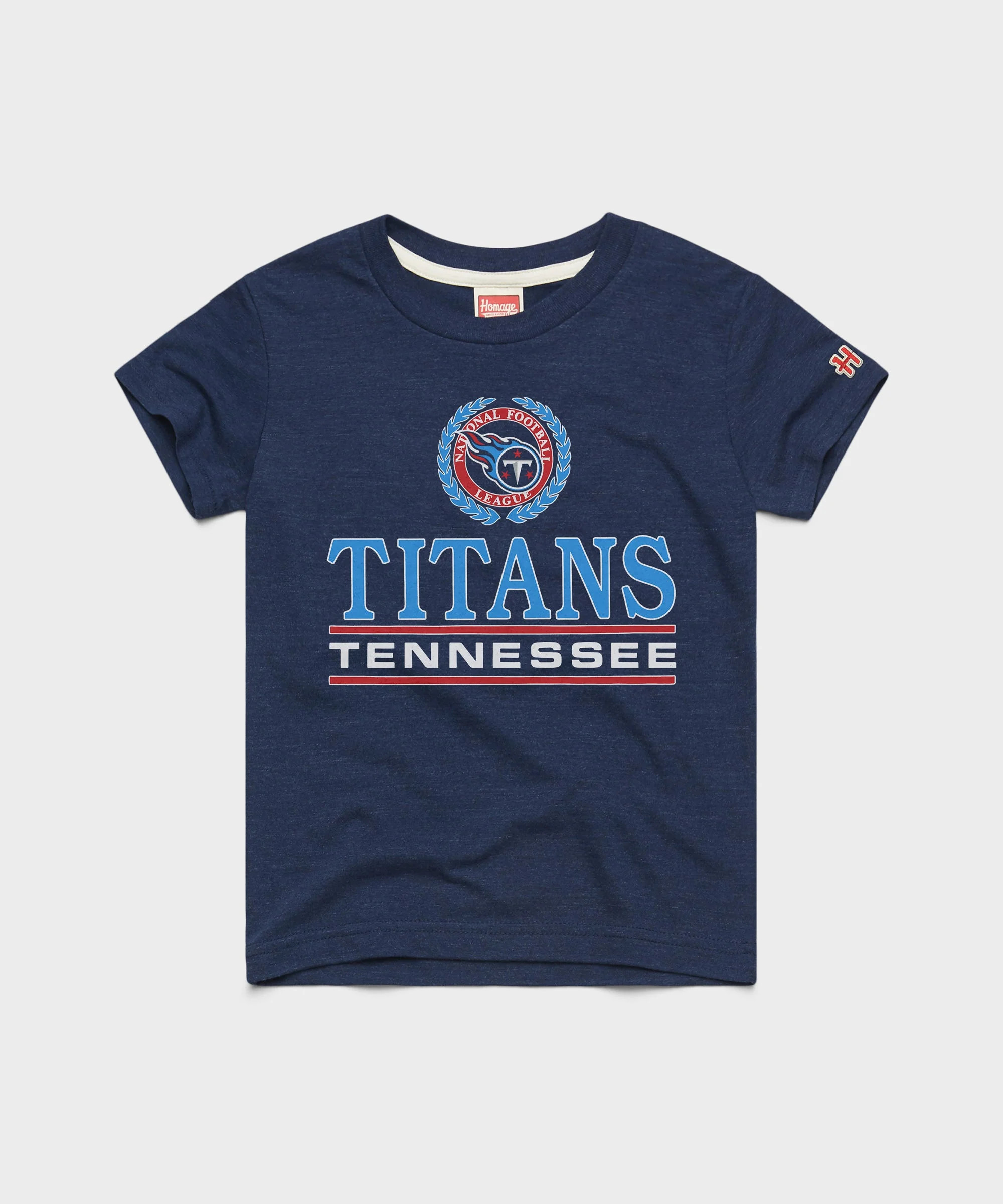 Youth Tennessee Titans Crest | Kids Retro NFL T-Shirt | Homage