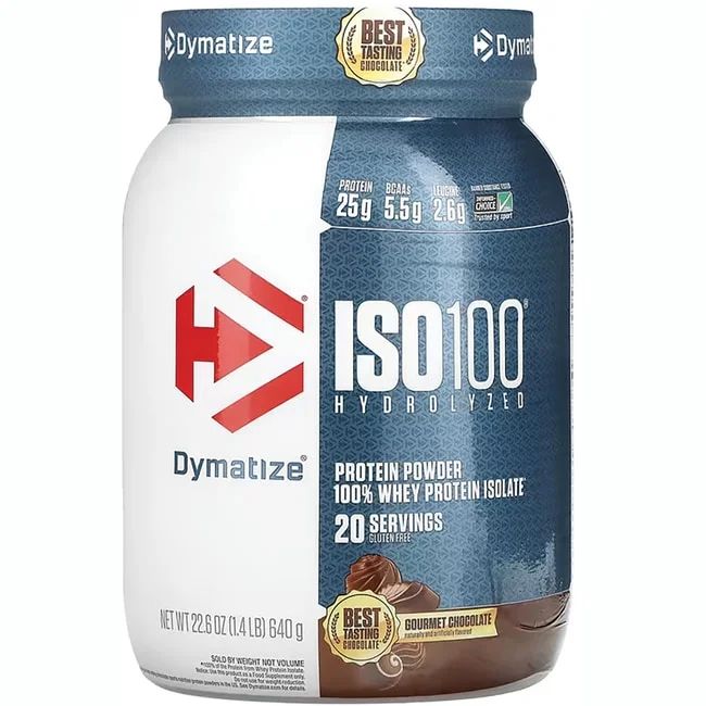 Dymatize ISO100 Hydrolyzed Whey Isolate Protein Powder, Gourmet Chocolate, 20 Servings | Walmart (US)