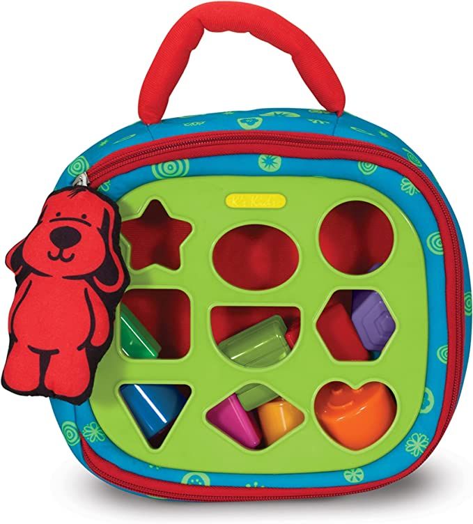 Melissa & Doug K's Kids Take-Along Baby Toy With 2-Sided Activity Bag and 9 Textured Shape Blocks... | Amazon (US)