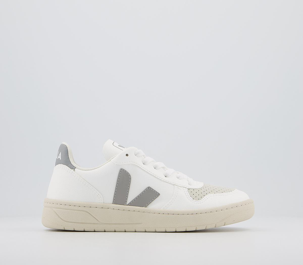 Veja V-10 Trainers White Oxford Grey F Vegan - Hers trainers | OFFICE London (UK)