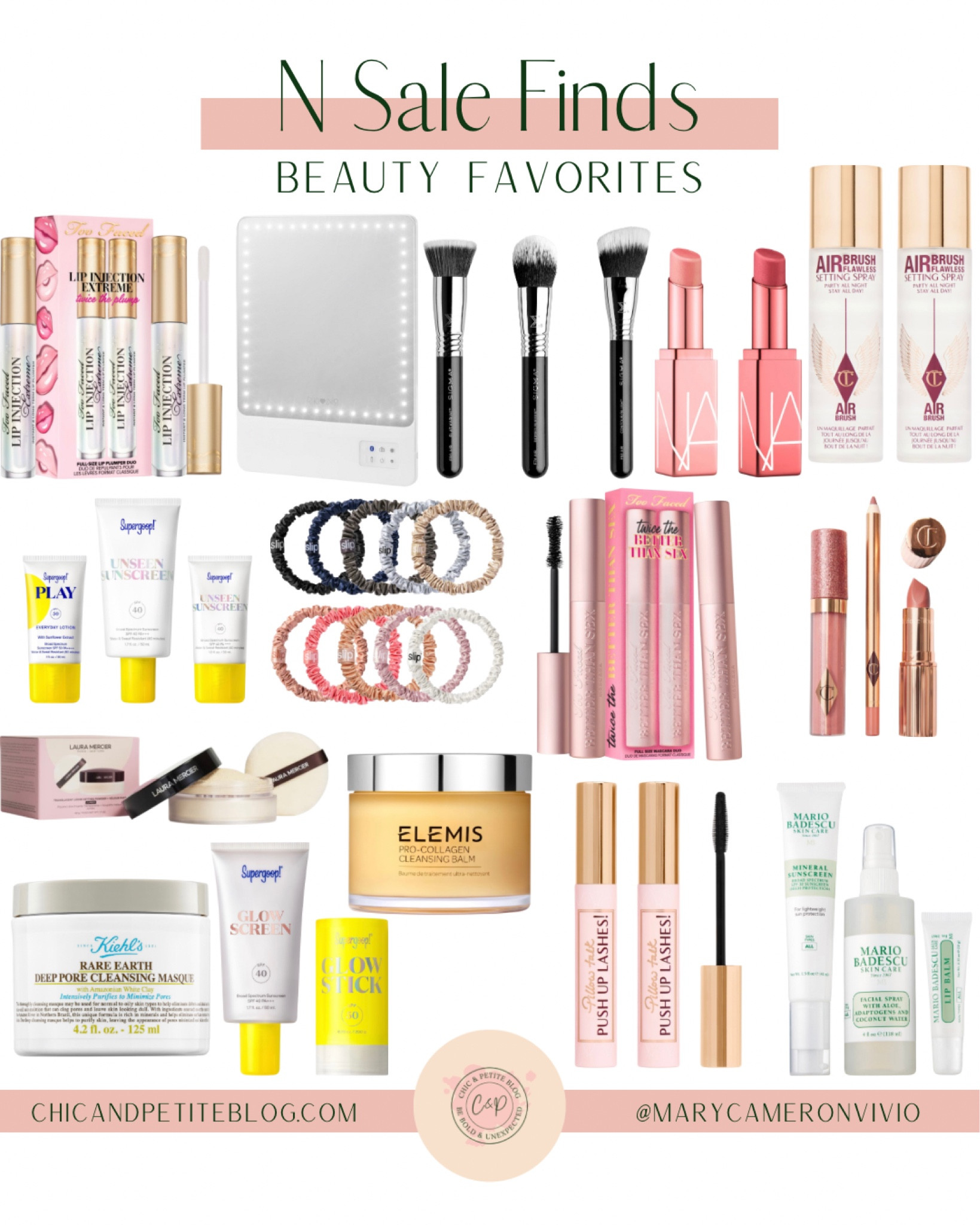 Nordstrom Anniversary Sale Beauty Finds

Charlotte Tilbury // Pillow Talk // Silk Scrunchies // Too Faced Better Than Sex // mascara // Elemis // Nars // Super Goop // Kiehl’s // Laura Mercier Translucent Powder // Riki vanity mirror

#LTKxNSale #LTKsalealert #LTKbeauty