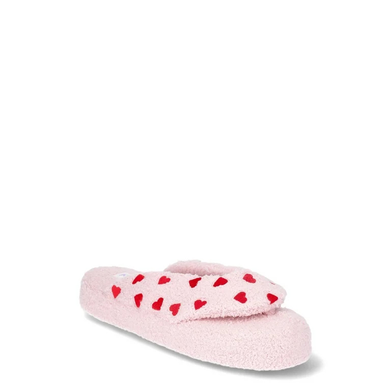 Joyspun Women's Heart Thong Slippers | Walmart (US)
