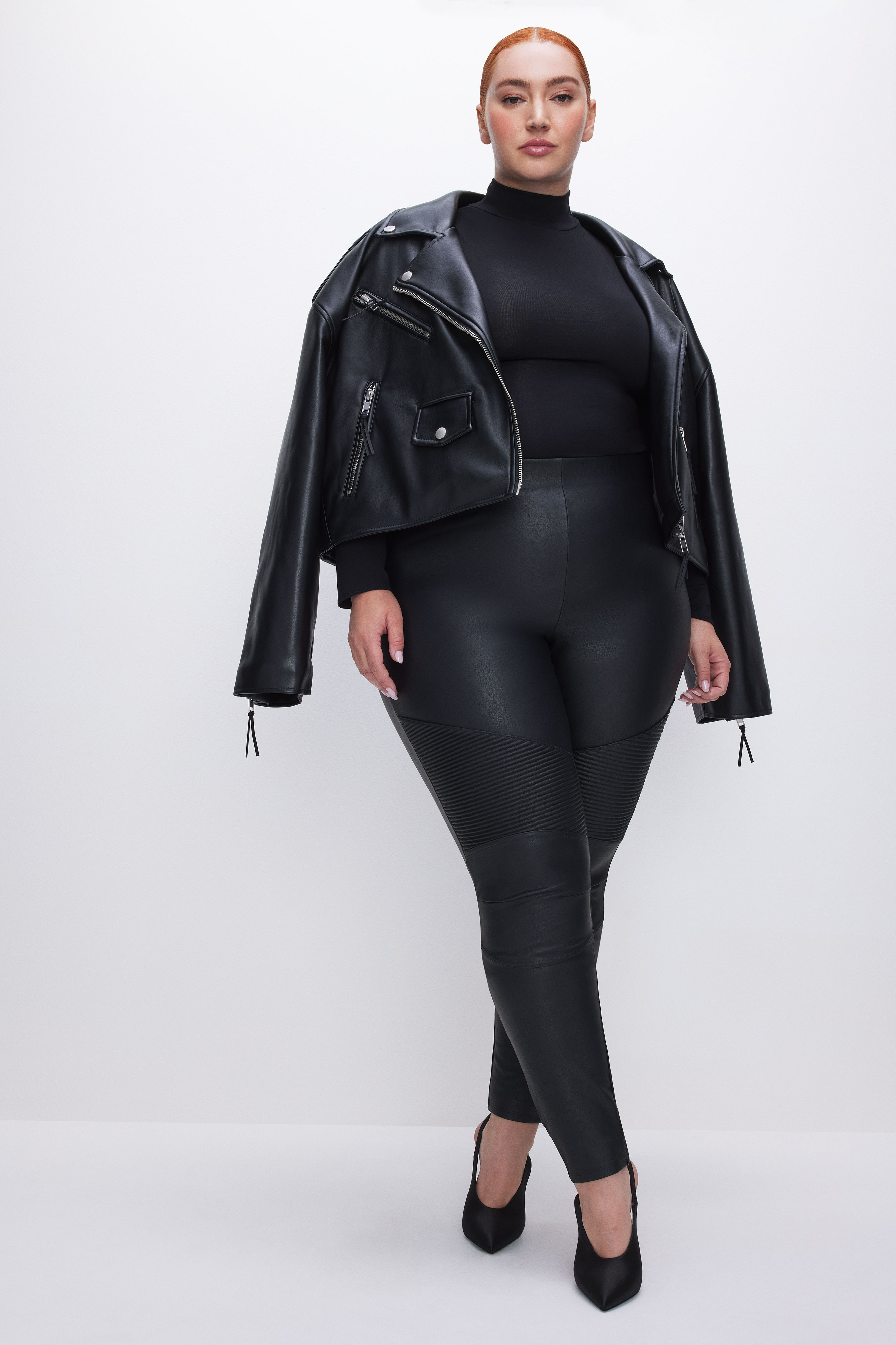 FAUX LEATHER PULL-ON PANTS | Good American