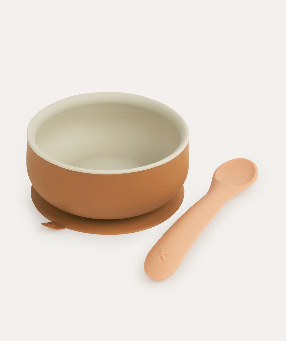 Suction Bowl & Spoon Set - Apricot Mix | KIDLY
