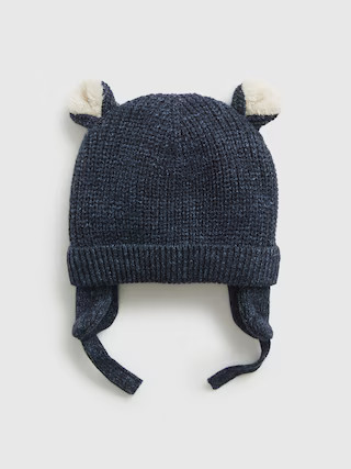 Baby Sherpa-Lined Bear Beanie | Gap (US)