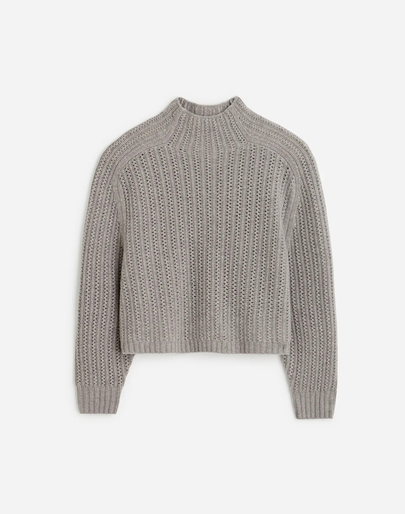 Pointelle-Stitch Mockneck Sweater | Madewell | Madewell