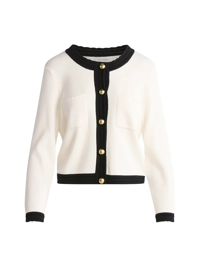 Free Assembly Women's Pocket Cardigan Sweater with Long Sleeves, Sizes XS-XXL | Walmart (US)