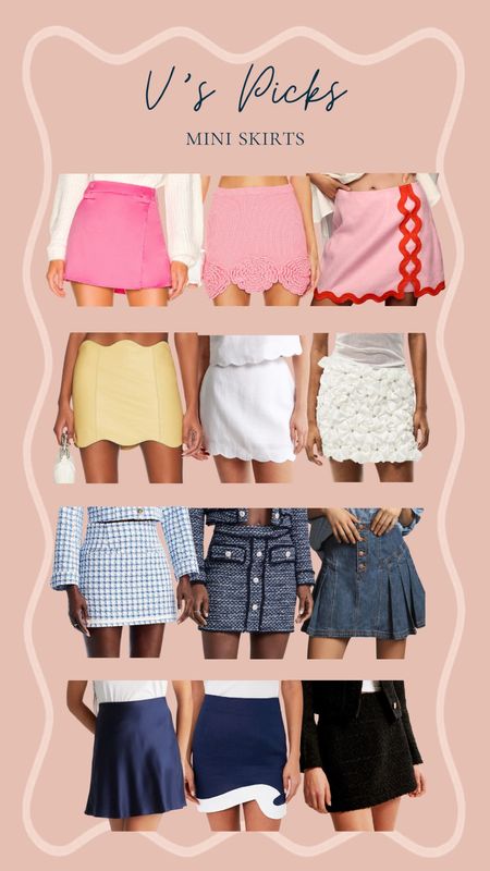Mini skirt favorites for spring and summer!