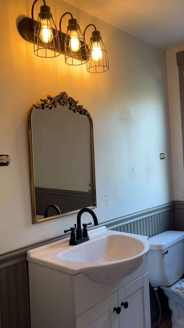 A vintage-inspired bathroom in our Vermont farmhouse featuring @loweshomeimprovement 

As with every other home project we take on, we found everything we needed at Lowe’s. From hardware to tools to elegant details, they always have us covered.

Lowe’s Storefront linked in my bio 🔗 

#lowesfinds #lowes #loweshomeimprovement #homedecor #bathroomdesign #bathroomremodel #bathroominspiration #farmhouse #farmhousebathroom #vermontfarmhouse #beforeandafter #homesweethome #ad #lowespartner