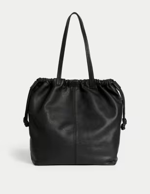 Leather Drawstring Tote Bag | M&S Collection | M&S | Marks & Spencer IE
