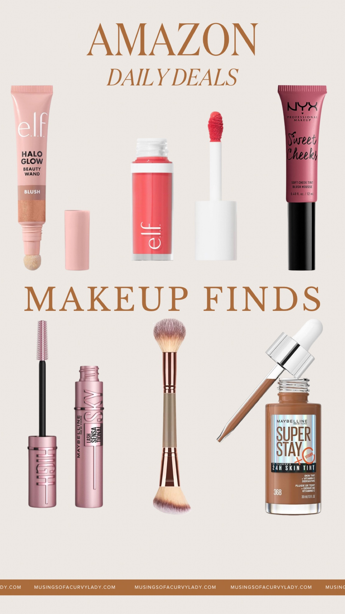 My current fave makeup products on sale at Amazon today!💄

amazon daily deals, makeup, skin care, foundation, maybelline, nyx, elf cosmetics, mascara, makeup brush, liquid blush, lip gloss

#LTKstyletip #LTKsalealert #LTKbeauty