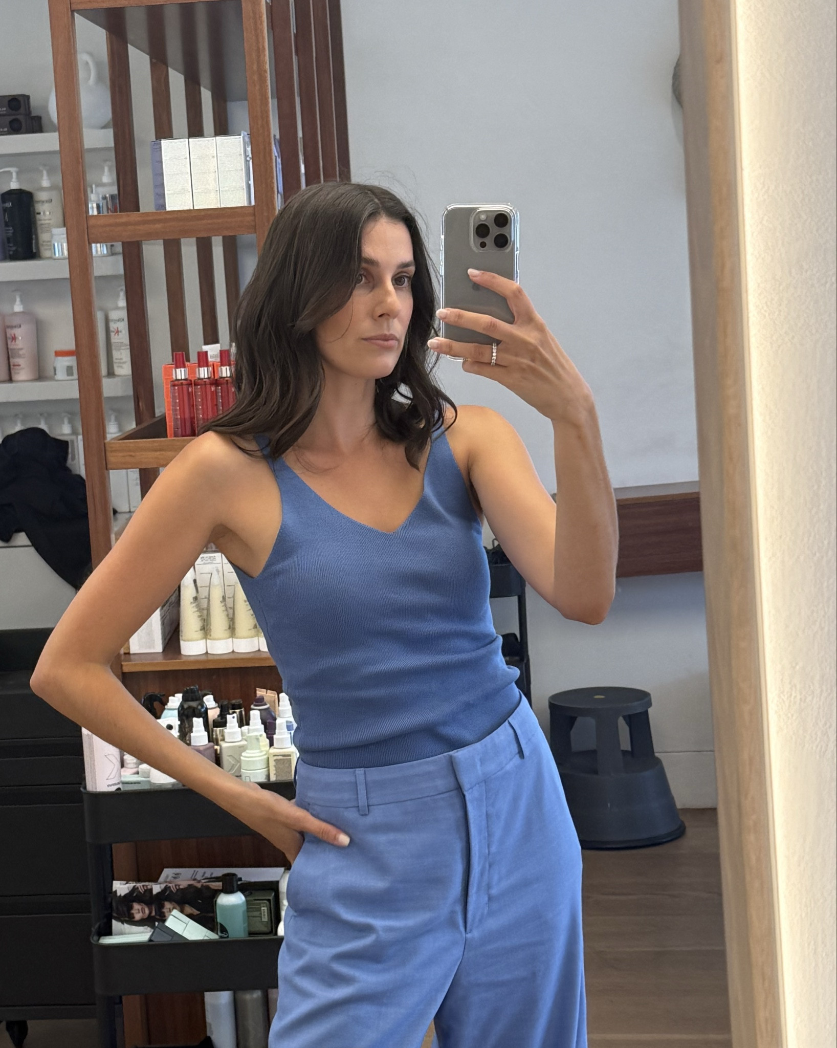 What I wore to my hair appointment. Cobalt blue pants and tank, paired it down with my sneakers and draped a sweater over the top as it was chilly that day!!! X 

#LTKaustralia #LTKstyletip