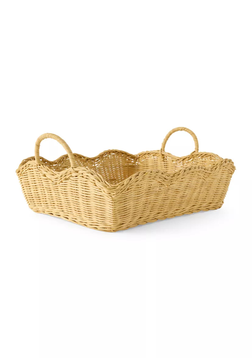 Rattan Scallop Tray | Belk