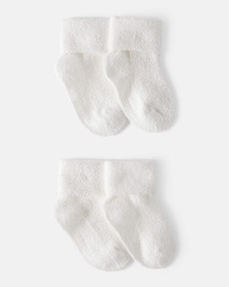 Carter's Baby Boys 4-Pack Foldover Chenille Booties 0-3 Cream | Carter's Inc