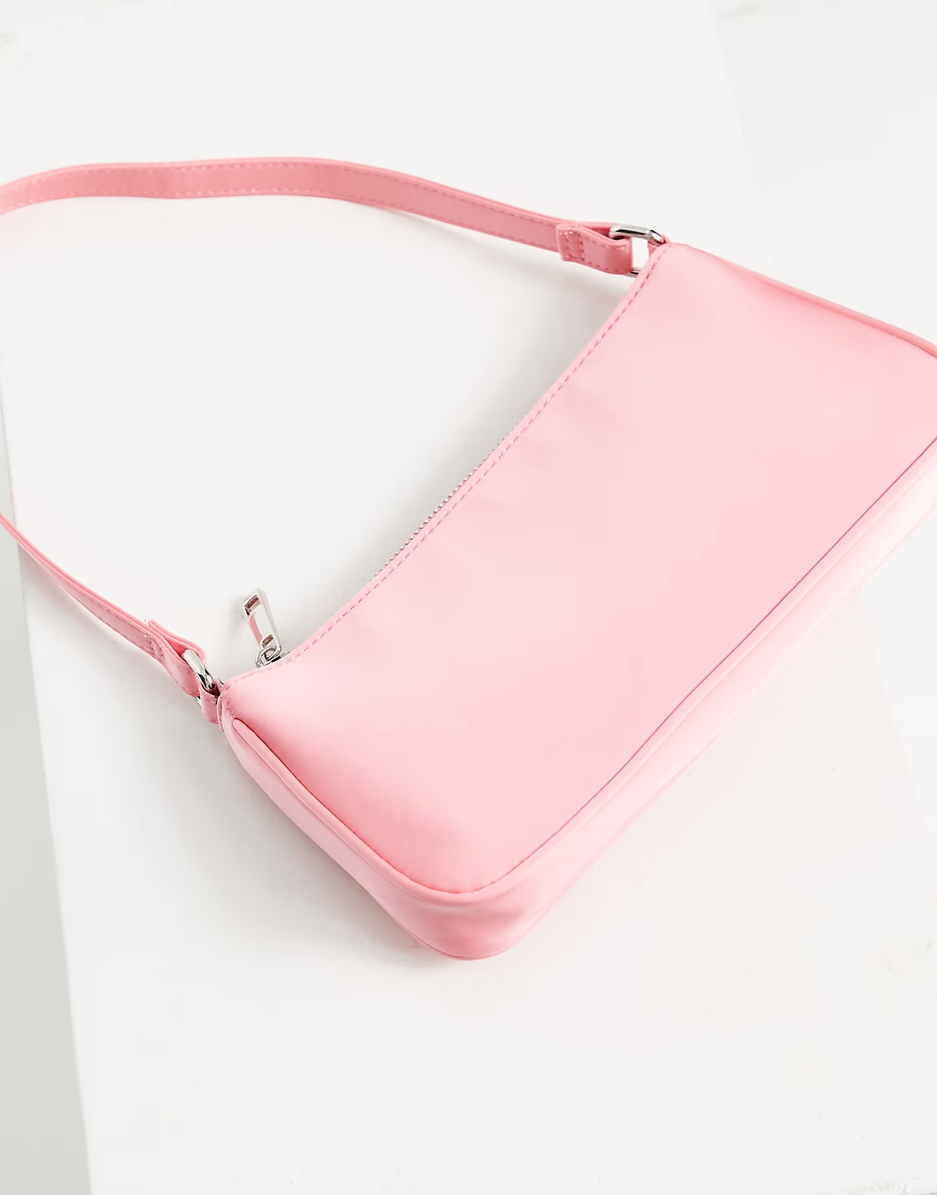 ASOS DESIGN slim 90s shoulder bag in pink | ASOS | ASOS (Global)