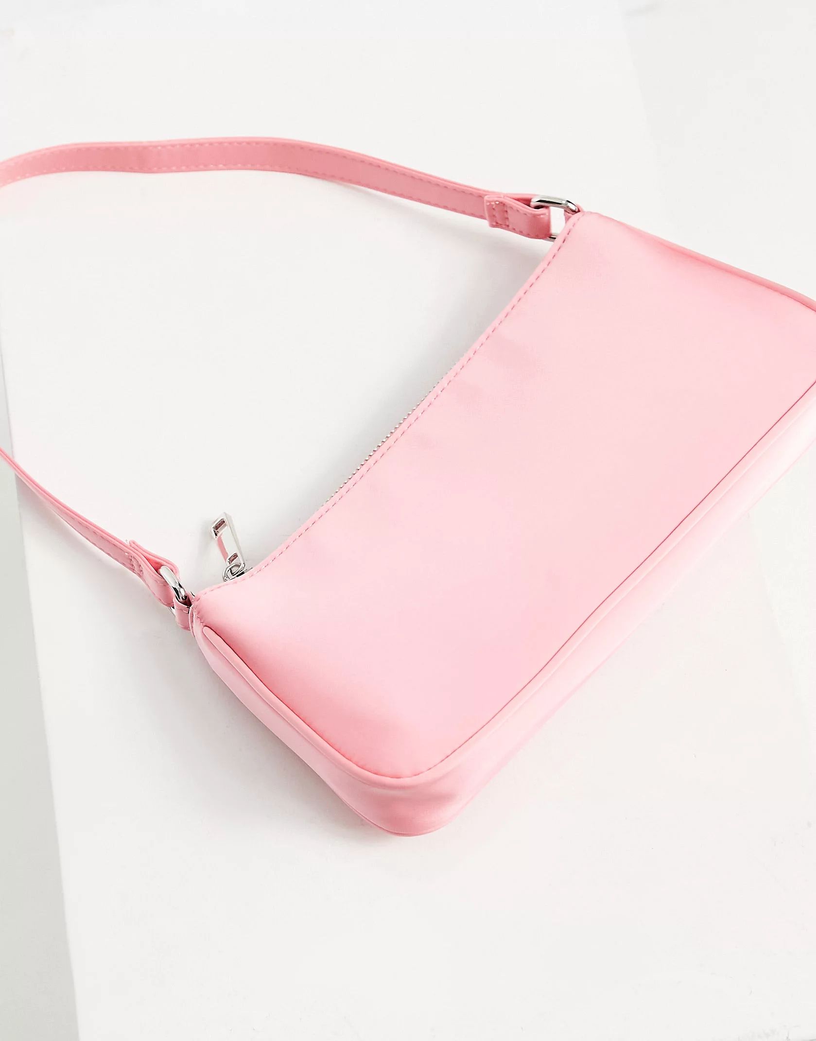 ASOS DESIGN slim 90s shoulder bag in pink | ASOS | ASOS (Global)