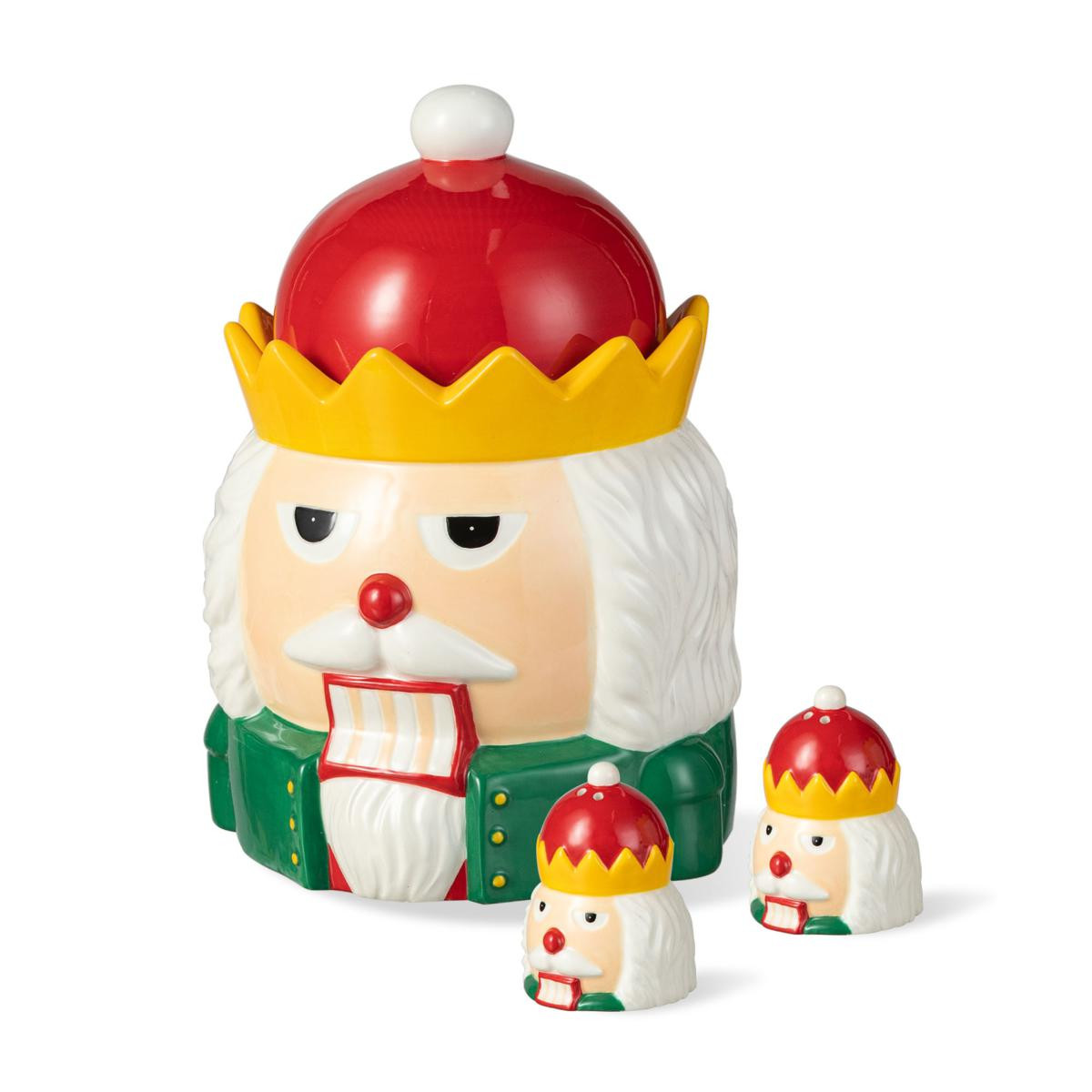3-piece Dolomite Christmas Nutcracker Cookie Jar Set | HSN