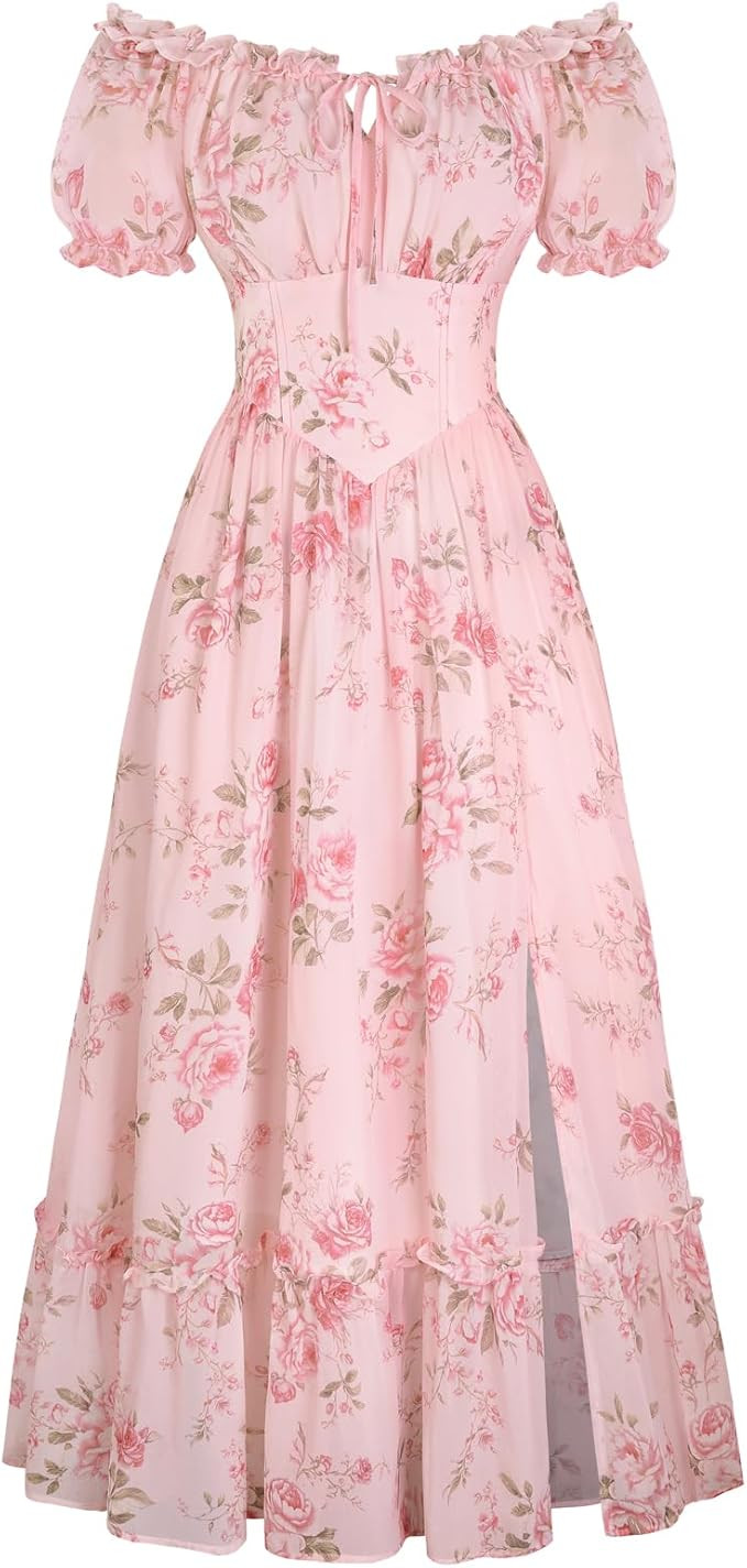 Scarlet Darkness Floral Corset Dress Women 2026 Summer Cottagecore Flowy Dresses | Amazon (US)