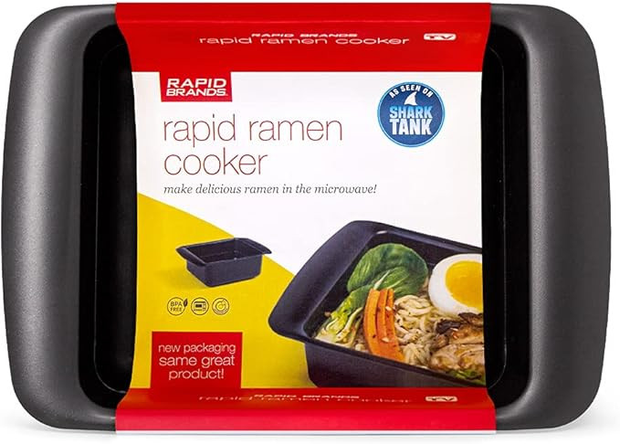 Rapid Ramen Cooker - Microwave Ramen in 3 Minutes - BPA Free and Dishwasher Safe - Black | Amazon (US)