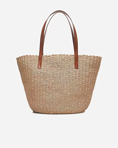Woven straw market tote | J. Crew US