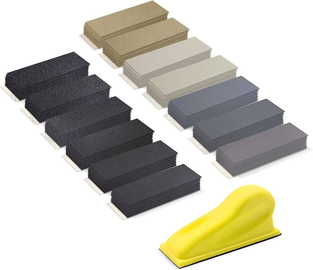 ZEHIQ 131 Pieces Micro Sander Kit 3.5 x 1 inch Detail Sanding Refill, Mini Sander for Small Proje... | Amazon (US)
