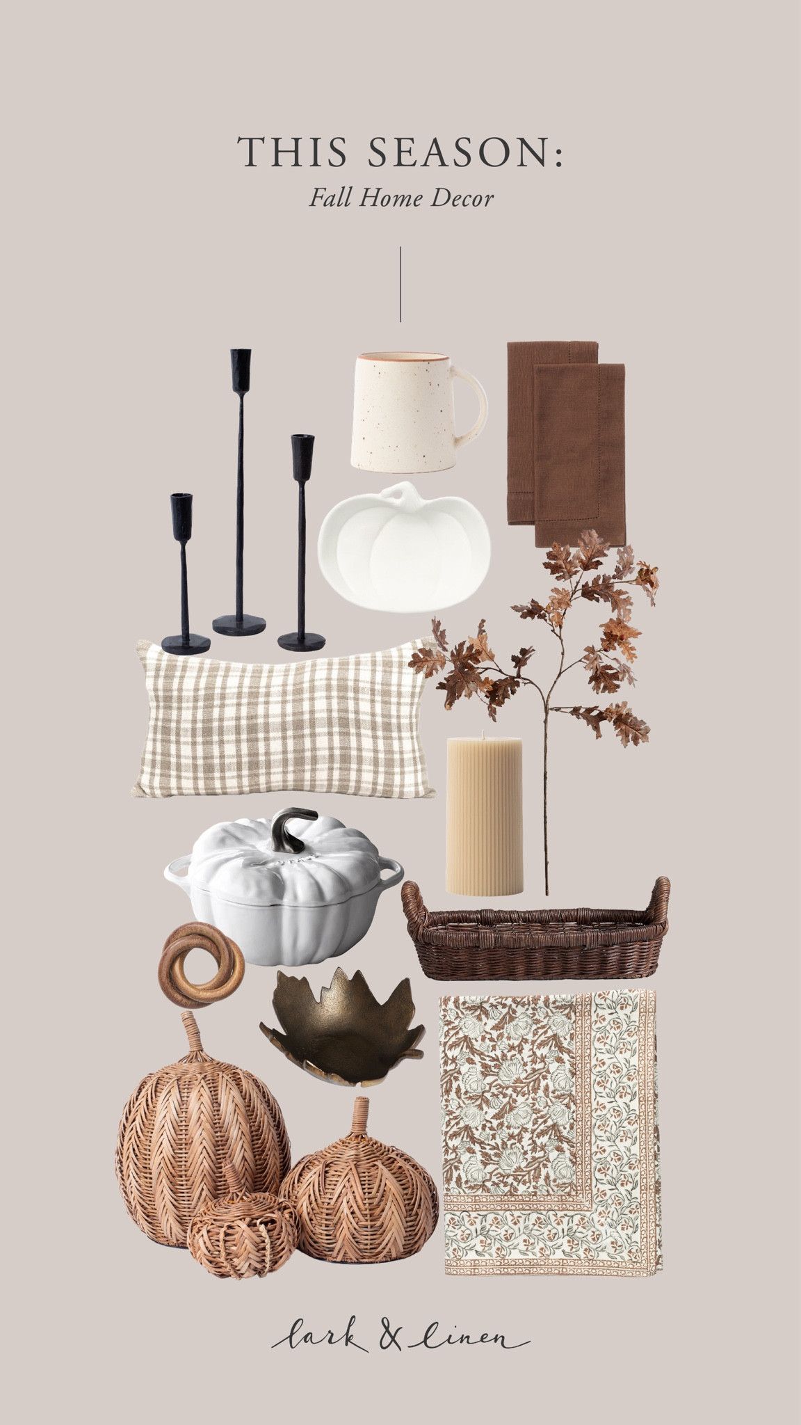 A few fall branches on the dining table. My pumpkin-shaped cocotte bubbling away with soups on the stove. A few woven pumpkins scattered around… Fall decor items I’m loving this season

#LTKSeasonal #LTKHome #LTKFallSale