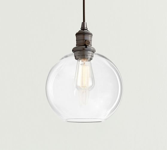 Glass Globe Cord Pendant | Pottery Barn (US)