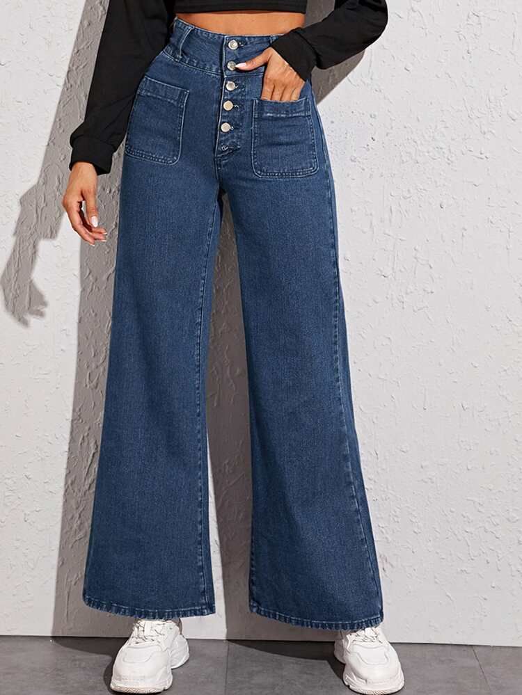 High-Rise Baggy Jeans | SHEIN